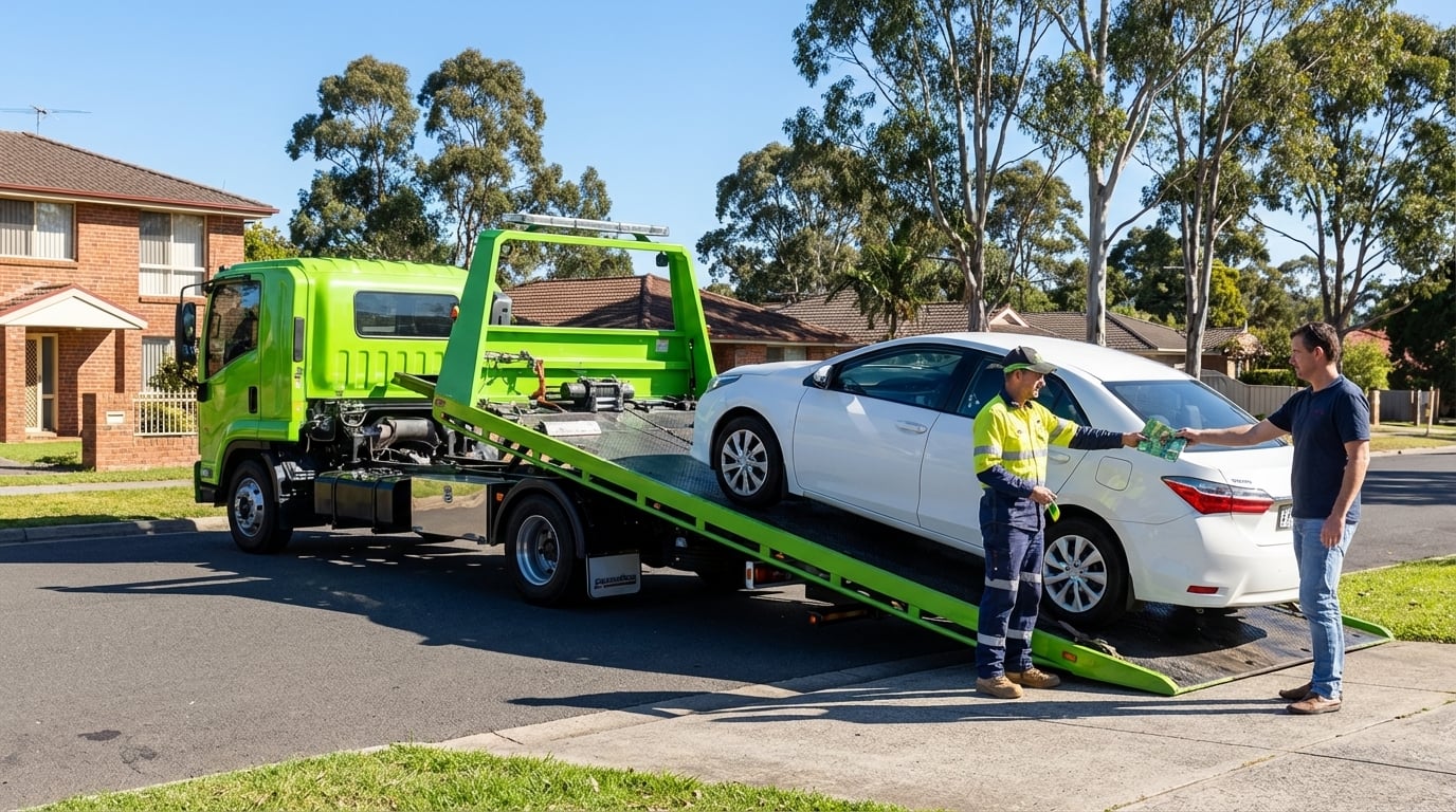 Cash for Toyota sedan removal Darwin, NT - Professional tow truck service with instant cash payment in Darwin Australia