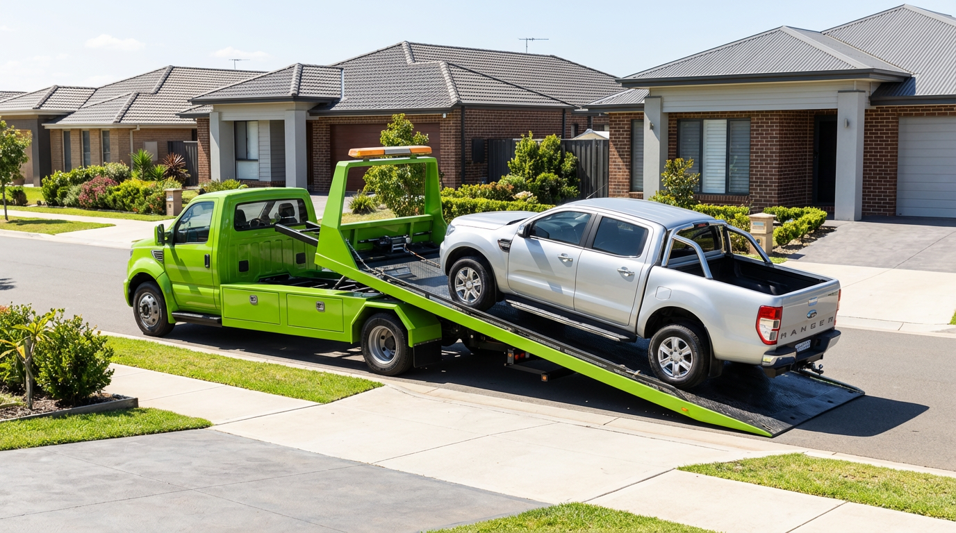 Toyota HiLux being loaded for cash payment